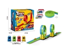 PULL BACK CAR,4PCS W/TRACK SET