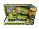 FRICTION MILITARY TRUCK W/LIGHT & MUSIC & CAN FIRE BULLET,4ASST