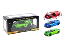 1:24 PULL BACK DIE-CAST CAR W/LIGHT & MUSIC & CAN OPEN THE DOOR,1PCS,3COLORS(INCLUDED BATTERY)