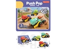 PRESS & GO DINOSAUR CAR,3COLOURS