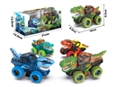 FRICTION DINOSAUR CAR 2PCS,4ASST