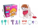B/O PLUSH DOG W/SOUND & CAN WALKING & ACCESSORIES(NOT INCLUDE BATTERY)